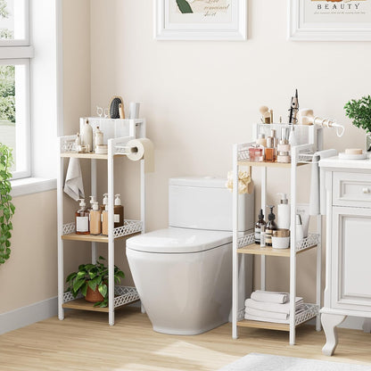 Slim Bathroom Storage Shelf Unit, Makeup Organizer for Small Spaces