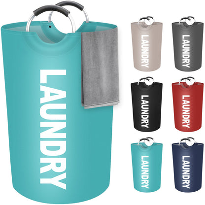 90L Large Laundry Basket, Dirty Clothes Waterproof Laundry Hamper, Red