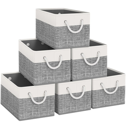 Fab totes Storage Bins Foldable Storage Baskets with Rope Handles