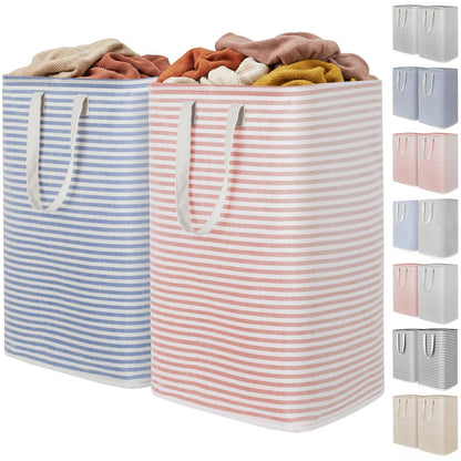 Lifewit 75L Large Laundry Baskets, Laundry Hampers Bags, 2 Pack, Grey