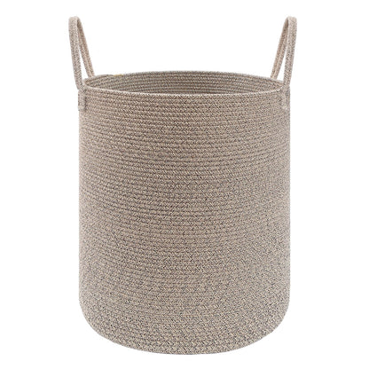 JMvicyroam 60L Cotton Rope Laundry Basket Hamper, Brown