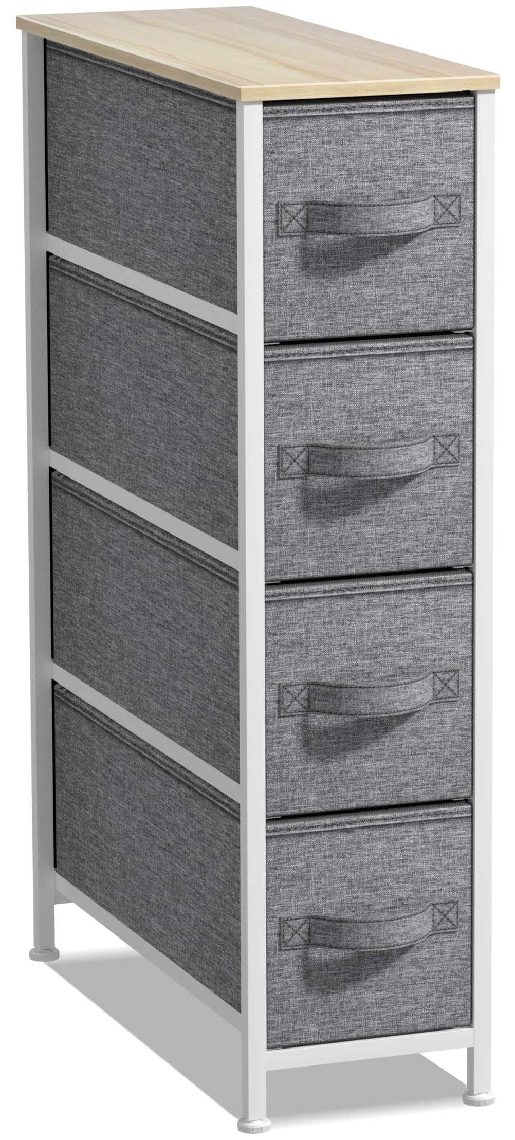 Sorbus 4-Drawer Narrow Dresser for Bedroom (Black/Charcoal)