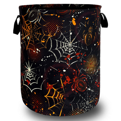 Watercolor Cats Laundry Hamper Oxford Cloth Basket 18.9"x16.5"