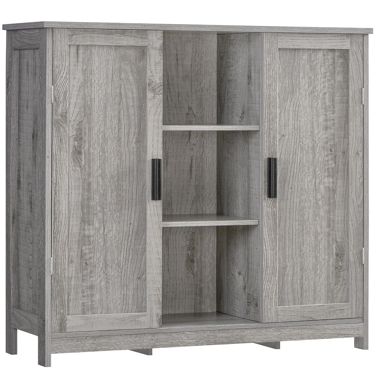 Iwell 66.9" Tall Bathroom Storage Cabinet with 2 Doors & 1 Drawer