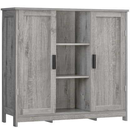 Iwell 66.9" Tall Bathroom Storage Cabinet with 2 Doors & 1 Drawer