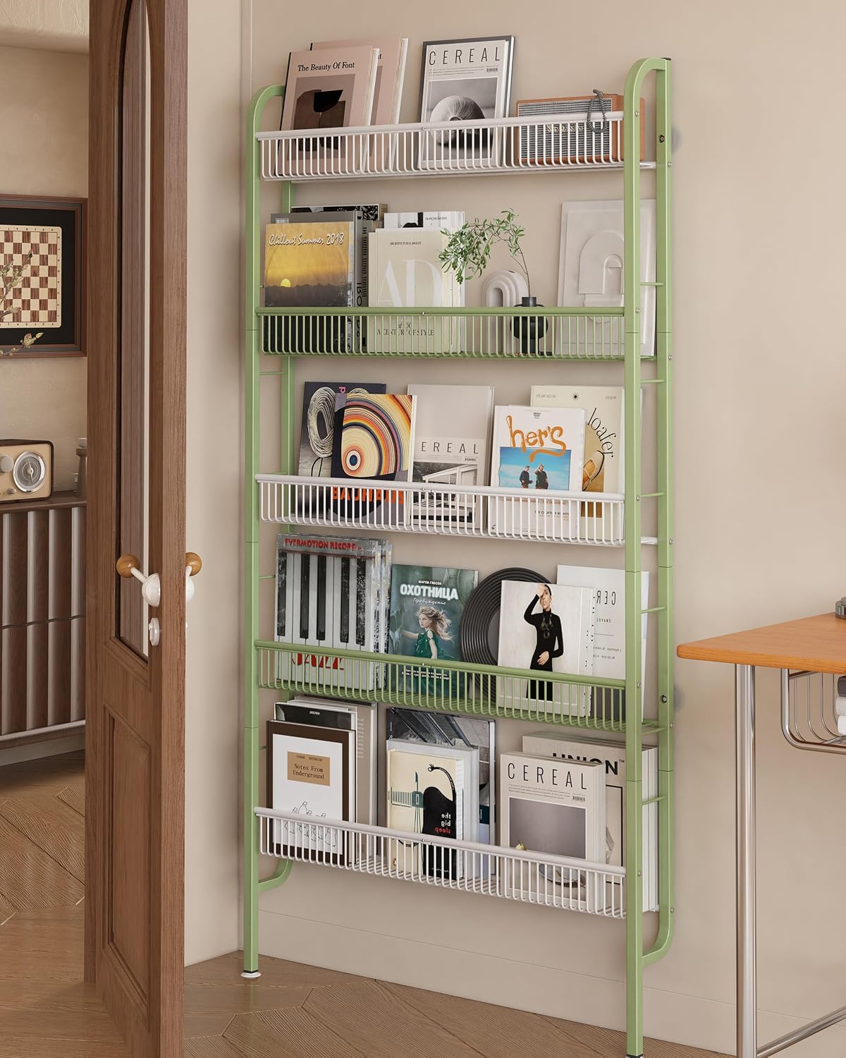 UMDONX Narrow 5-Tier Behind-the-Door Bathroom Storage Rack
