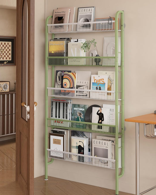 UMDONX Narrow 5-Tier Behind-the-Door Bathroom Storage Rack