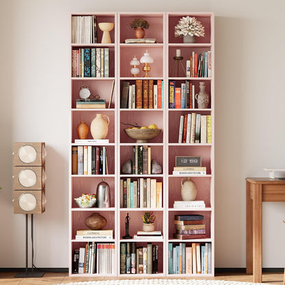 IRONCK Tall Narrow Bookshelf 8 Tiers, Compact Corner Bookcase, Floor Standing Display Storage Shelves 71 in Tall, Easy to Match for Living Room, Office, Study, Bedroom