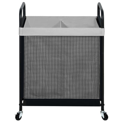 STO STO Laundry Hamper 2 Section, 100L Rolling Laundry Sorter Cart with Removable and Washable Liner Bag, Clothes Hamper with Wheels and Metal Handle for Laundry Room and Bedroom