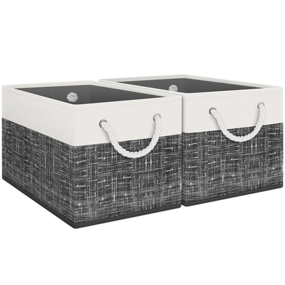 Fab totes Storage Bins Foldable Storage Baskets with Rope Handles
