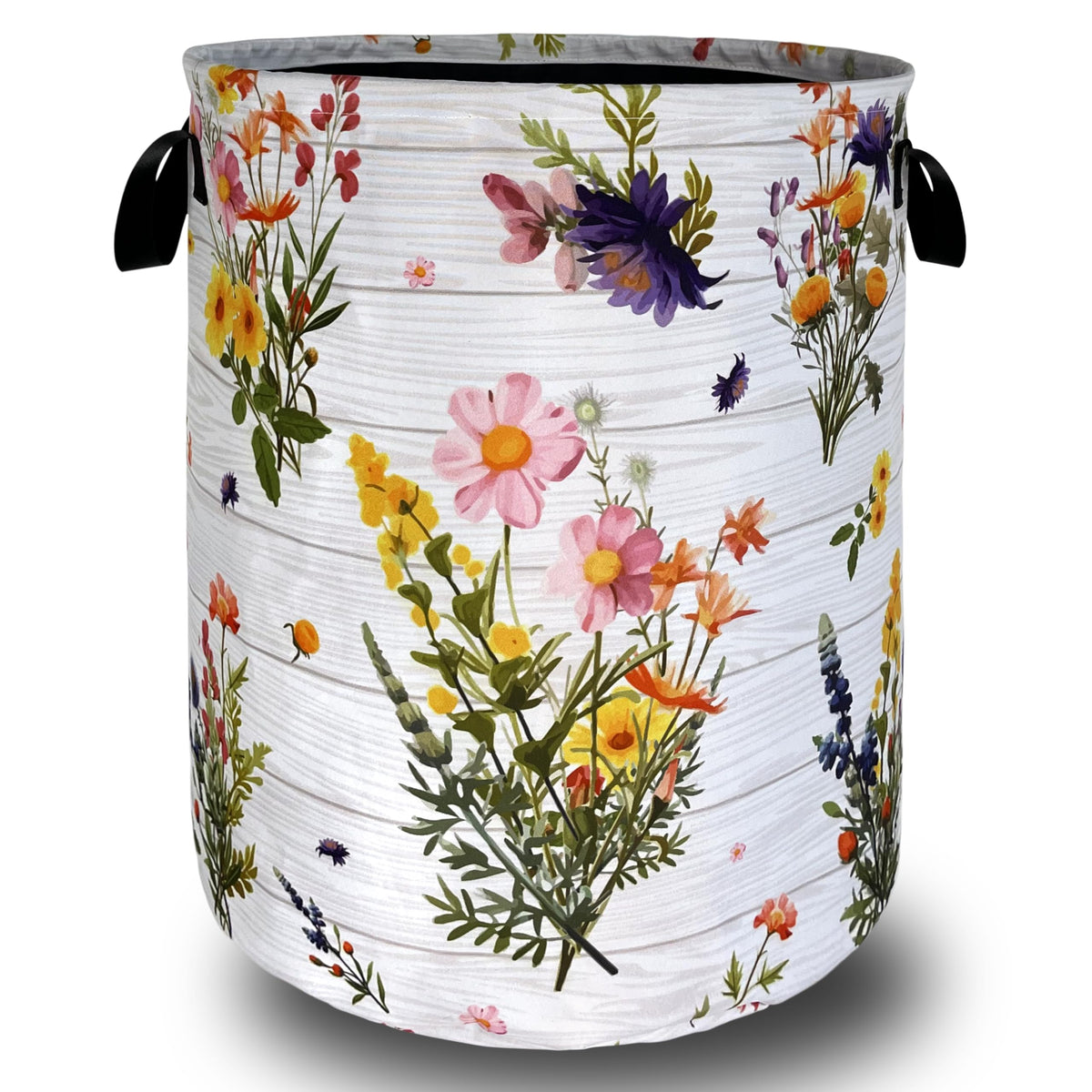Watercolor Cats Laundry Hamper Oxford Cloth Basket 18.9"x16.5"