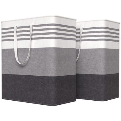 WOWBOX 2 Pack Laundry Baskets, Collapsible Dirty Clothes Laundry Hampers