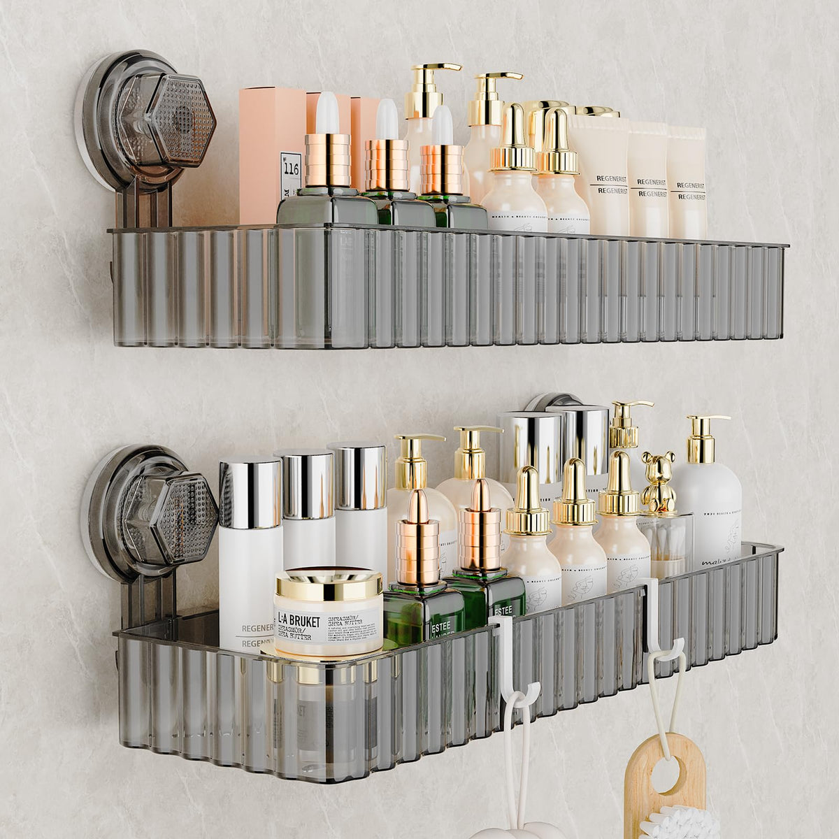 Adhesive Shower Caddy Suction Cup,Bathroom Organizers and Storage Shelves