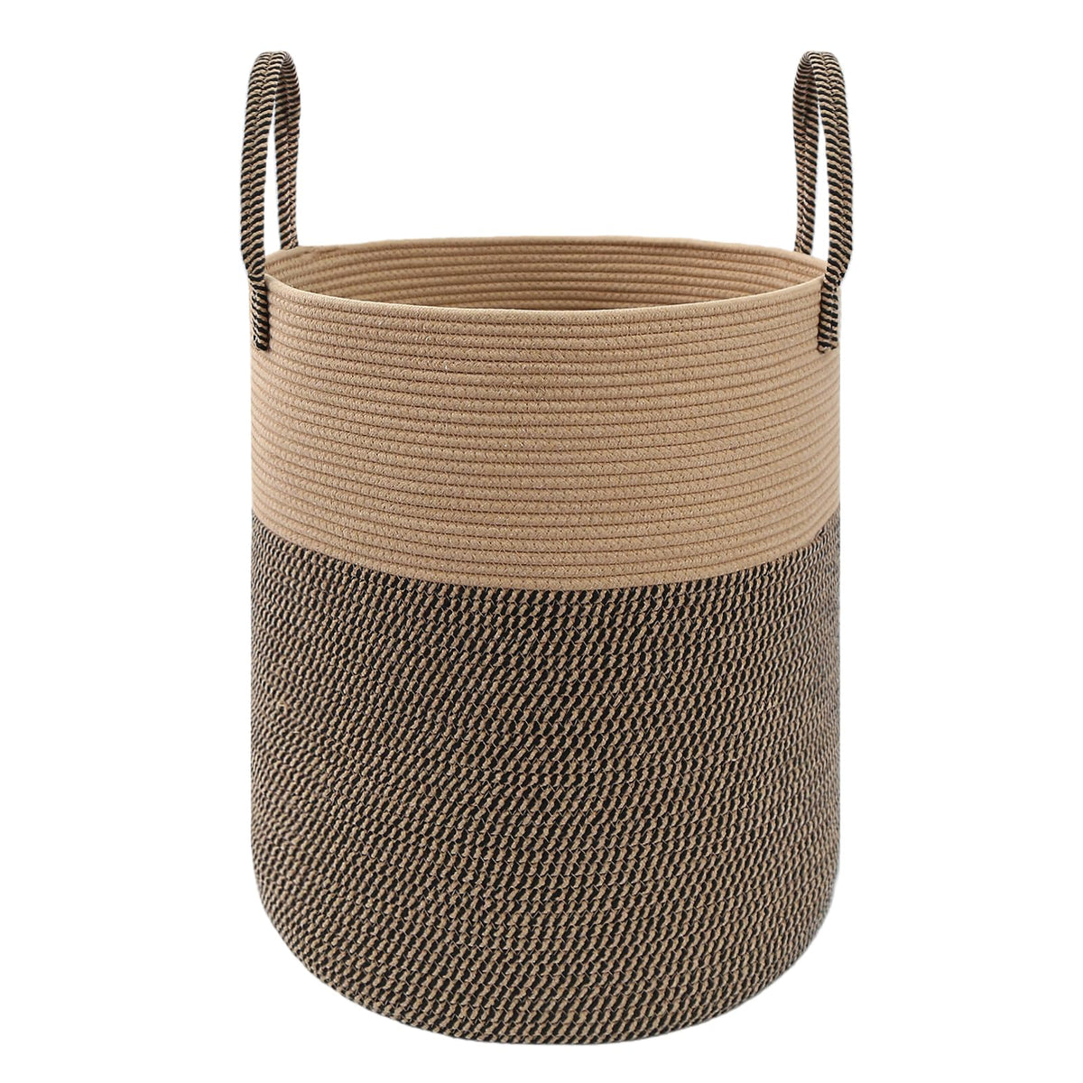 JMvicyroam 60L Cotton Rope Laundry Basket Hamper, Brown