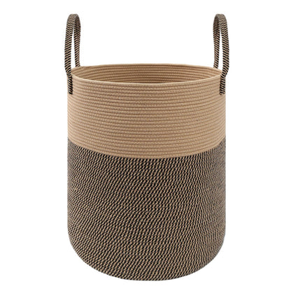 JMvicyroam 60L Cotton Rope Laundry Basket Hamper, Brown