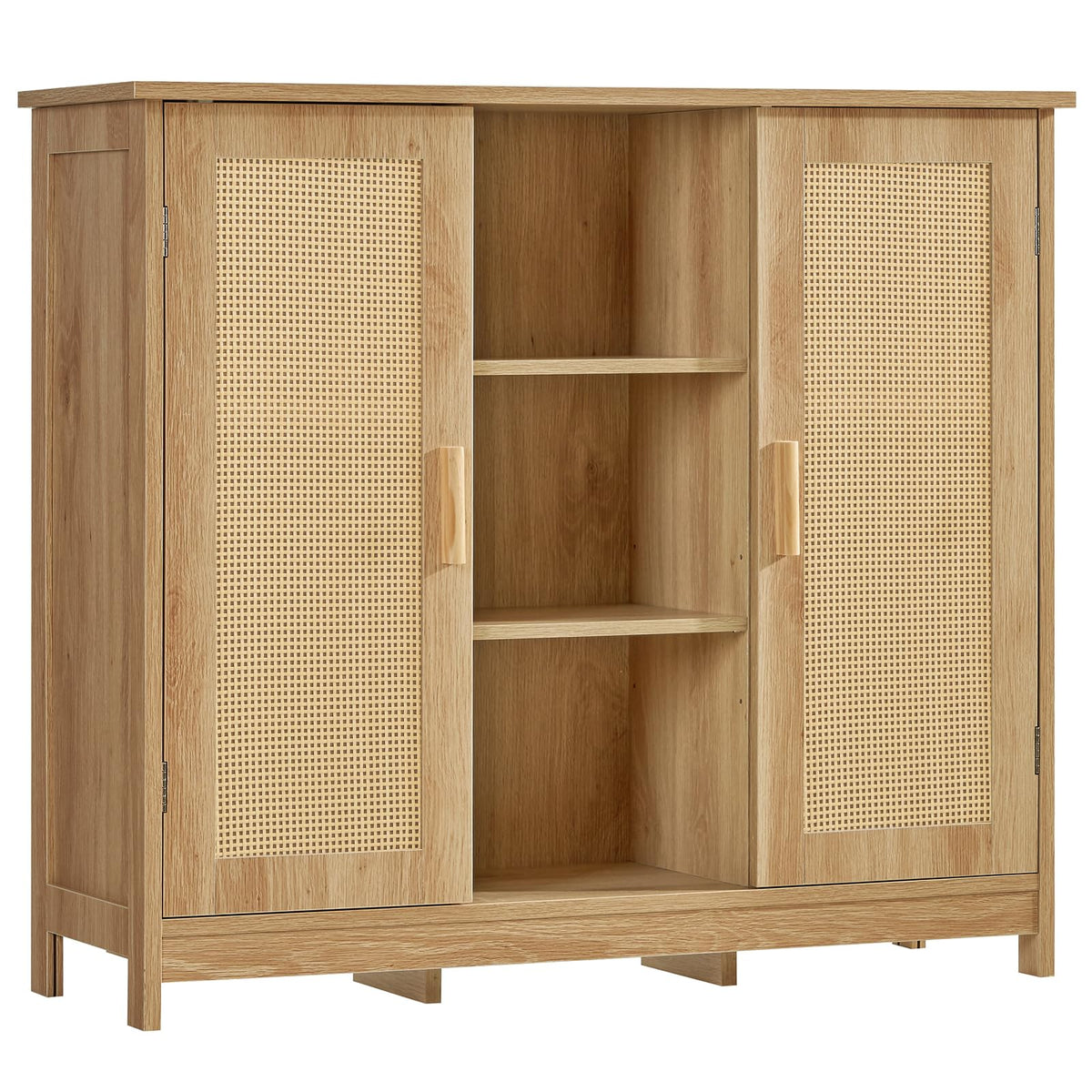 Iwell 66.9" Tall Bathroom Storage Cabinet with 2 Doors & 1 Drawer