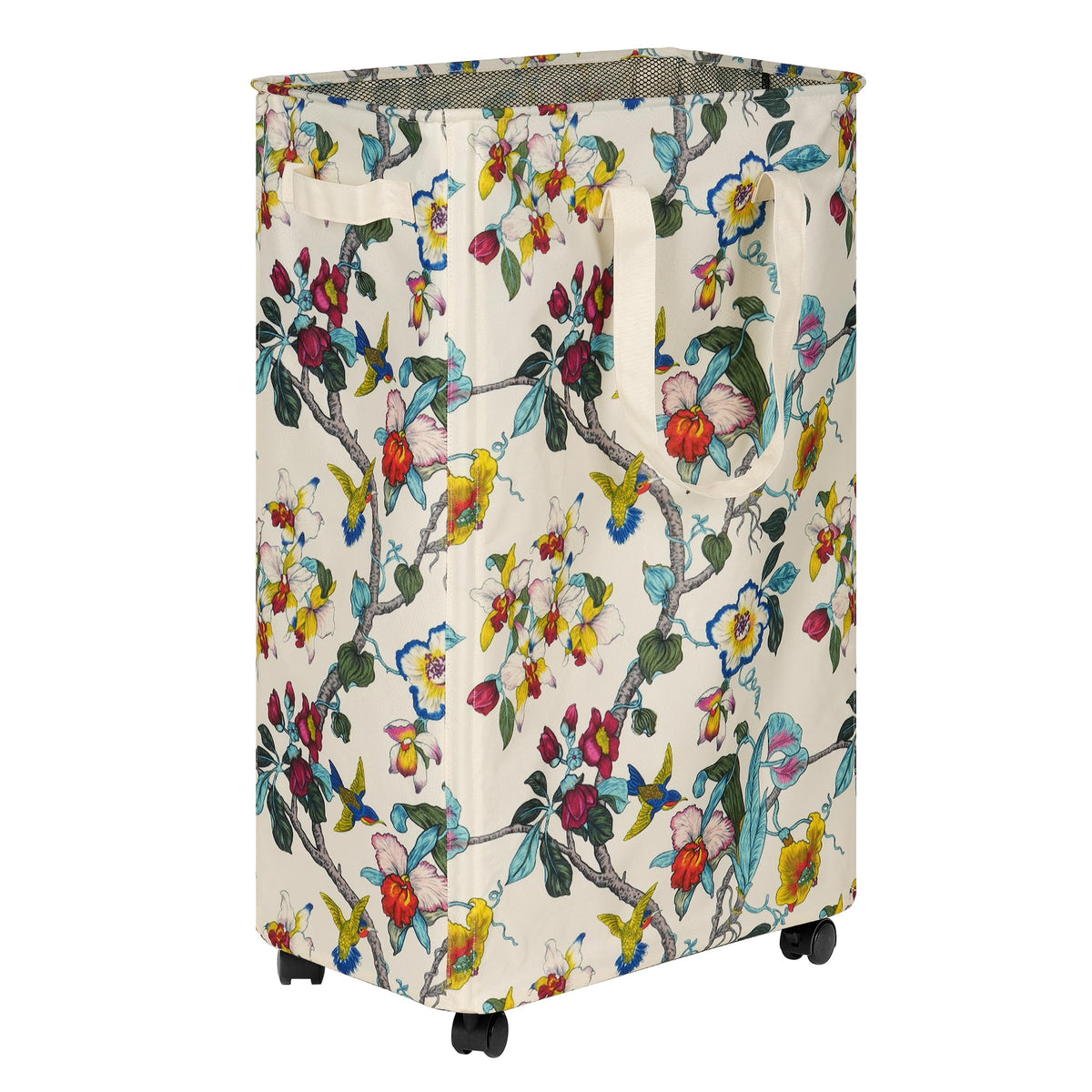 efluky Slim Laundry Hamper with Wheels, Rolling Laundry Basket for Clothes, Small Laundry Basket for Bedroom, Dorm and Laundry Room, 60L Beige