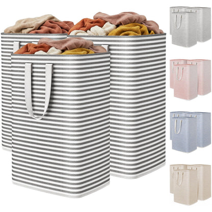 Lifewit 80L Large Laundry Baskets, Laundry Hampers Bags, 2 Pack, Grey