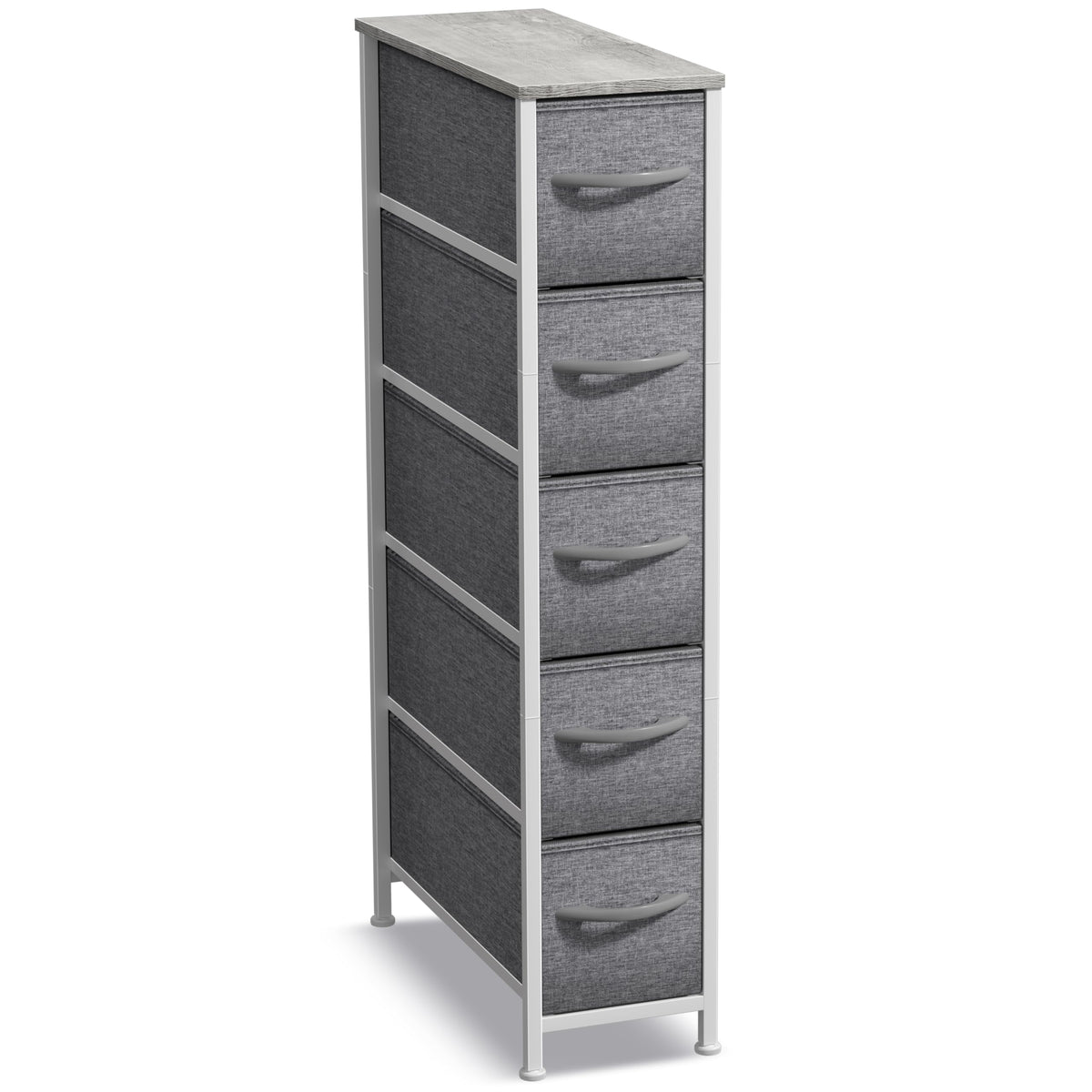 Sorbus 4-Drawer Narrow Dresser for Bedroom (Black/Charcoal)