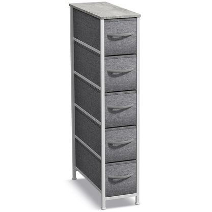 Sorbus 4-Drawer Narrow Dresser for Bedroom (Black/Charcoal)