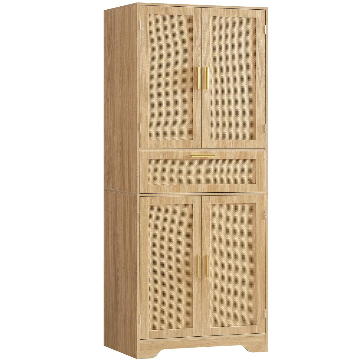 Iwell 66.9" Tall Bathroom Storage Cabinet with 2 Doors & 1 Drawer