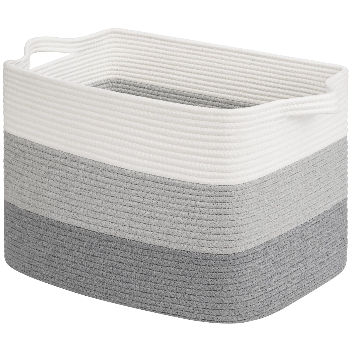 Goodpick Woven Storage Basket for Shelves, 13" x 10" x 9", Black Jute