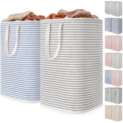 Lifewit 80L Large Laundry Baskets, Laundry Hampers Bags, 2 Pack, Beige