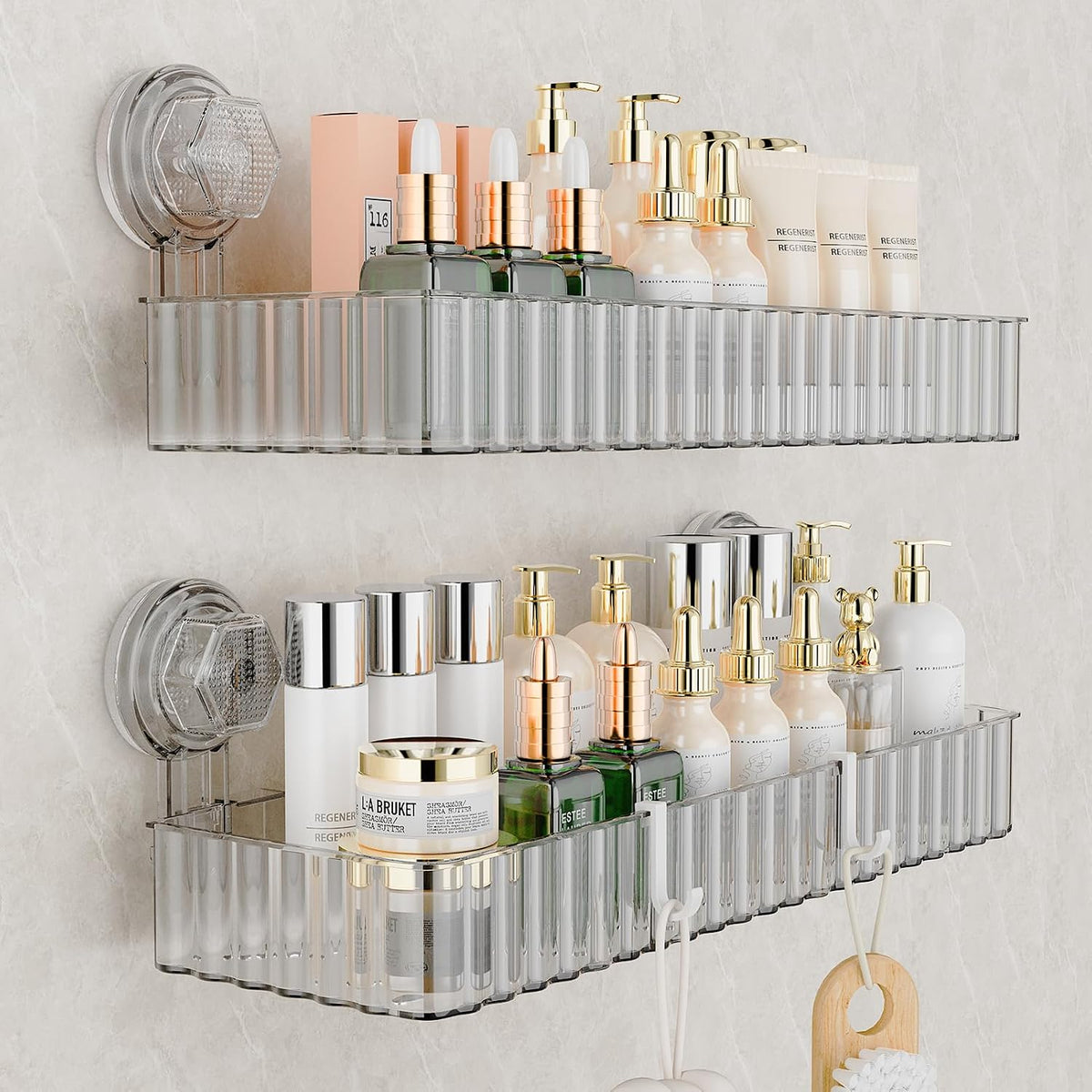 Adhesive Shower Caddy Suction Cup,Bathroom Organizers and Storage Shelves