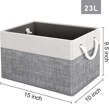 Fab totes Storage Bins Foldable Storage Baskets with Rope Handles