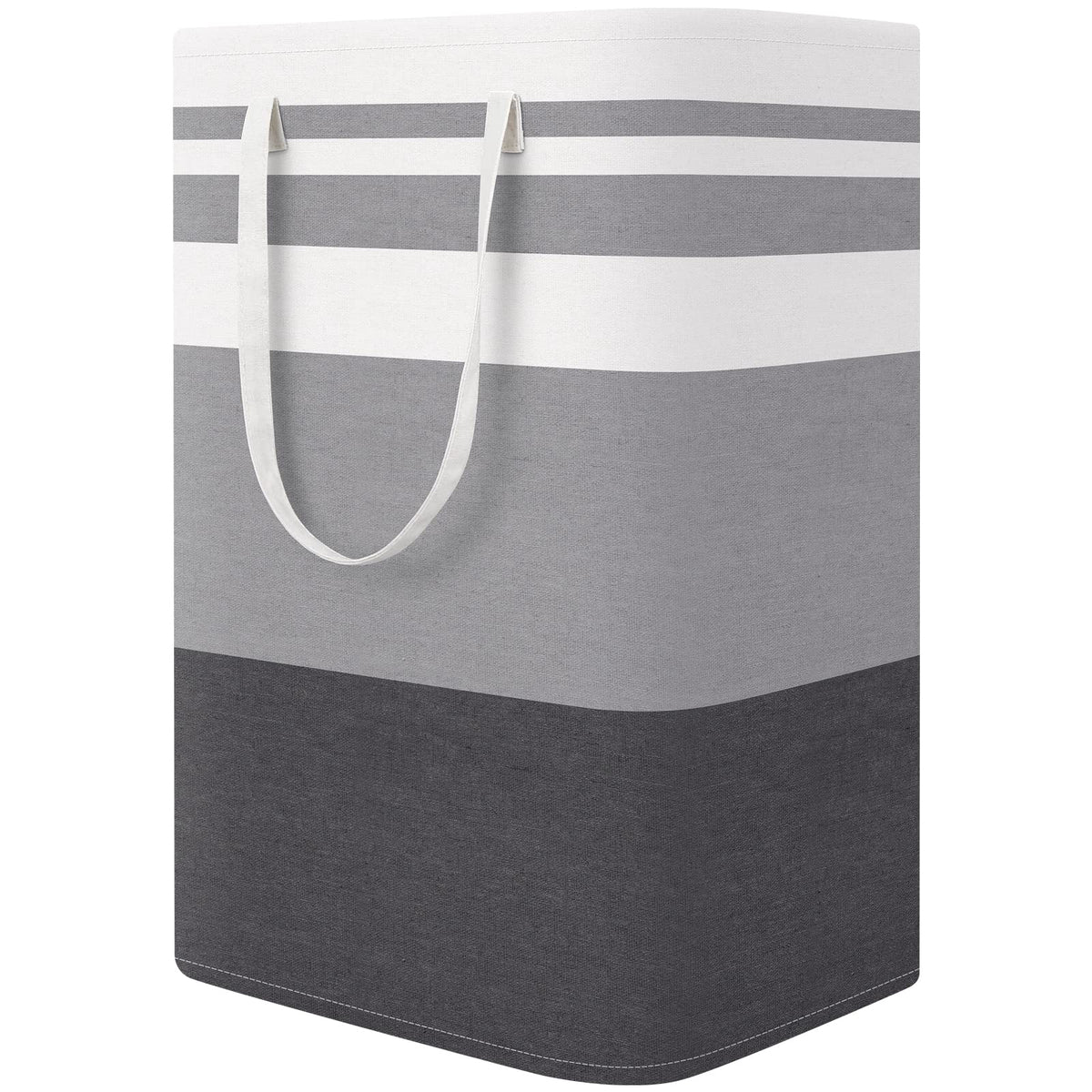 StorageRight Laundry Basket Hamper, 75L Collapsible Clothes Storage, Grey