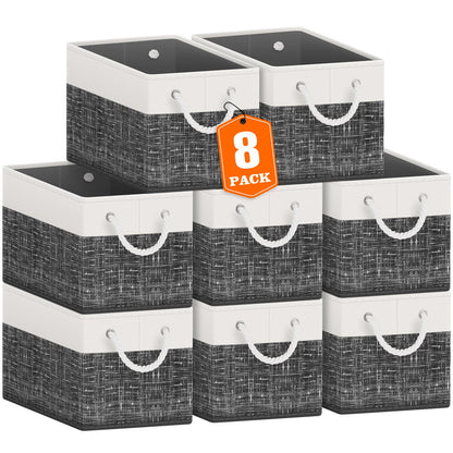 Fab totes Storage Bins Foldable Storage Baskets with Rope Handles