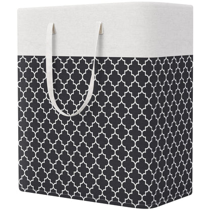 StorageRight Laundry Basket Hamper, 75L Collapsible Clothes Storage, Grey