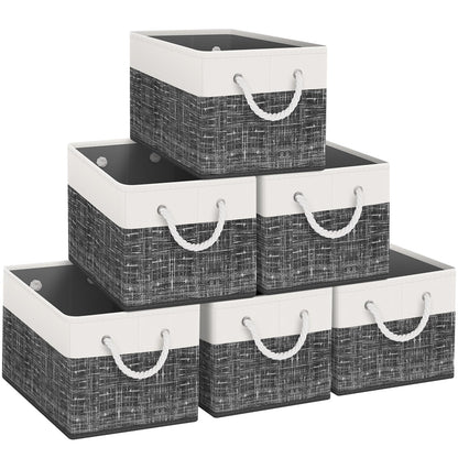 Fab totes Storage Bins Foldable Storage Baskets with Rope Handles
