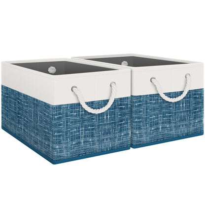 Fab totes Storage Bins Foldable Storage Baskets with Rope Handles
