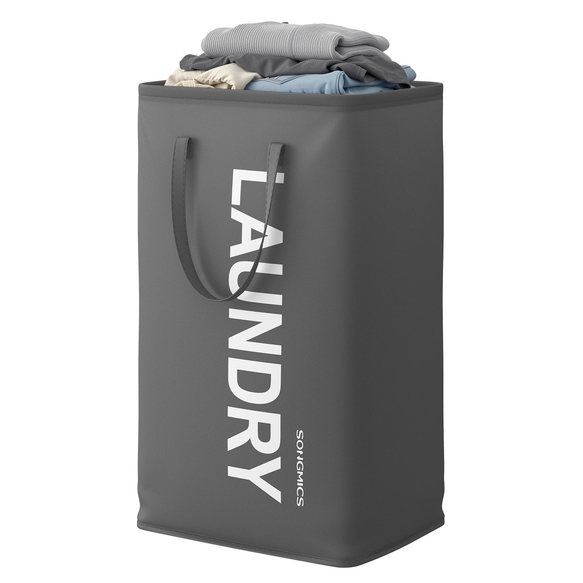 SONGMICS Laundry Hamper, 80L Foldable Basket, 2 Pack, Water-Repellent