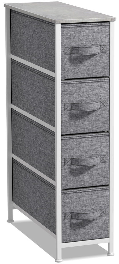 Sorbus 4-Drawer Narrow Dresser for Bedroom (Black/Charcoal)