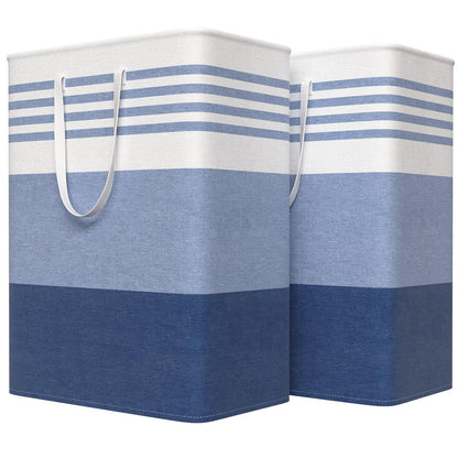 WOWBOX 2 Pack Laundry Baskets, Collapsible Dirty Clothes Laundry Hampers