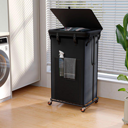 Laundry Hamper with Wheels, 150L Rolling Laundry Basket with Bag & Handles
