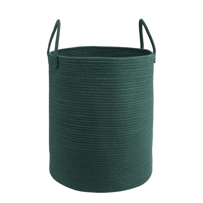 Woven Cotton Rope Laundry Basket, 15" x 20" Laundry Hamper, Oatmeal