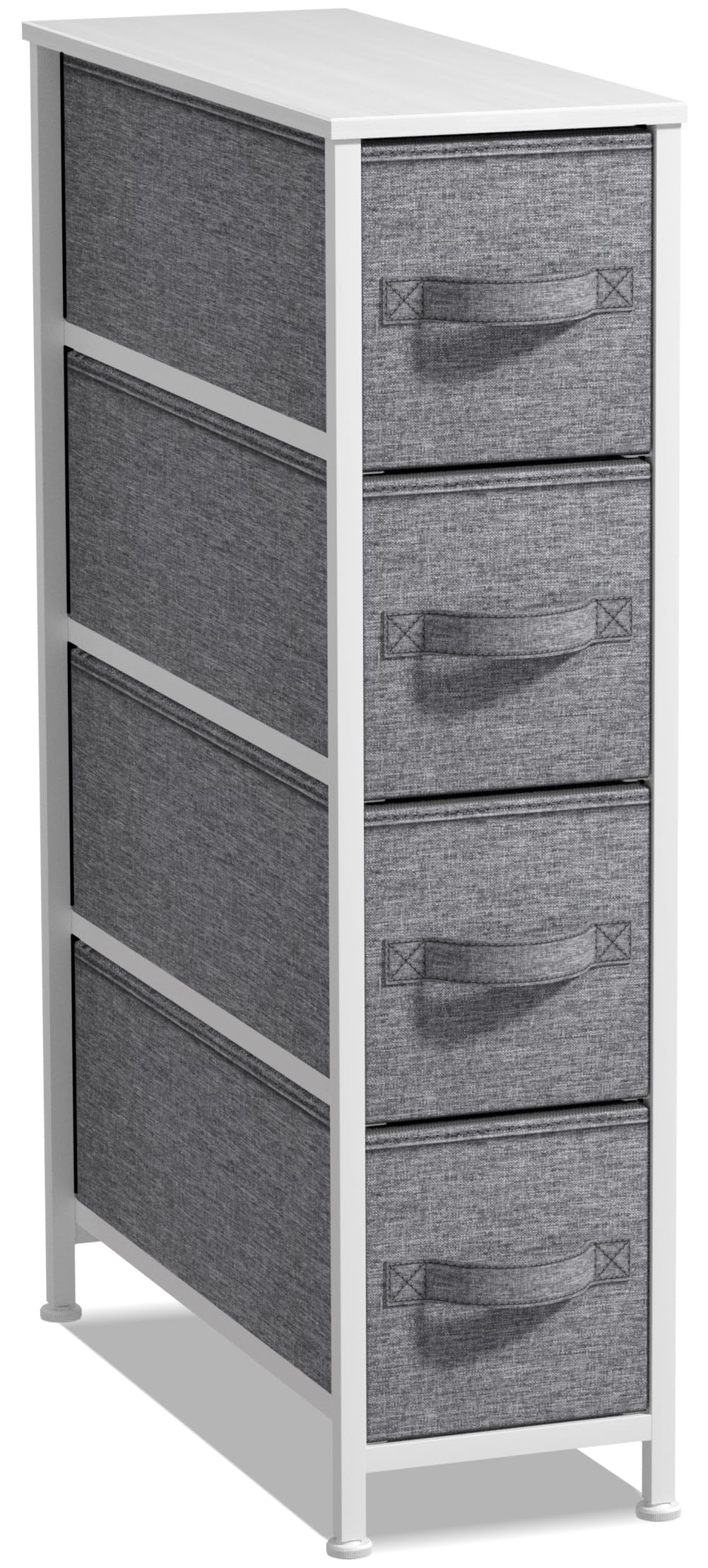 Sorbus 4-Drawer Narrow Dresser for Bedroom (Black/Charcoal)