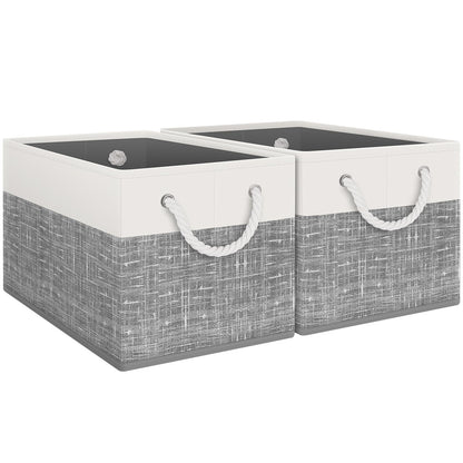 Fab totes Storage Bins Foldable Storage Baskets with Rope Handles