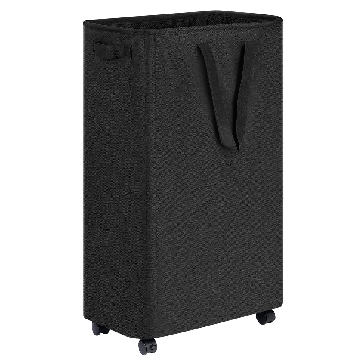 efluky Slim Laundry Hamper with Wheels, Rolling Laundry Basket for Clothes, Small Laundry Basket for Bedroom, Dorm and Laundry Room, 60L Beige