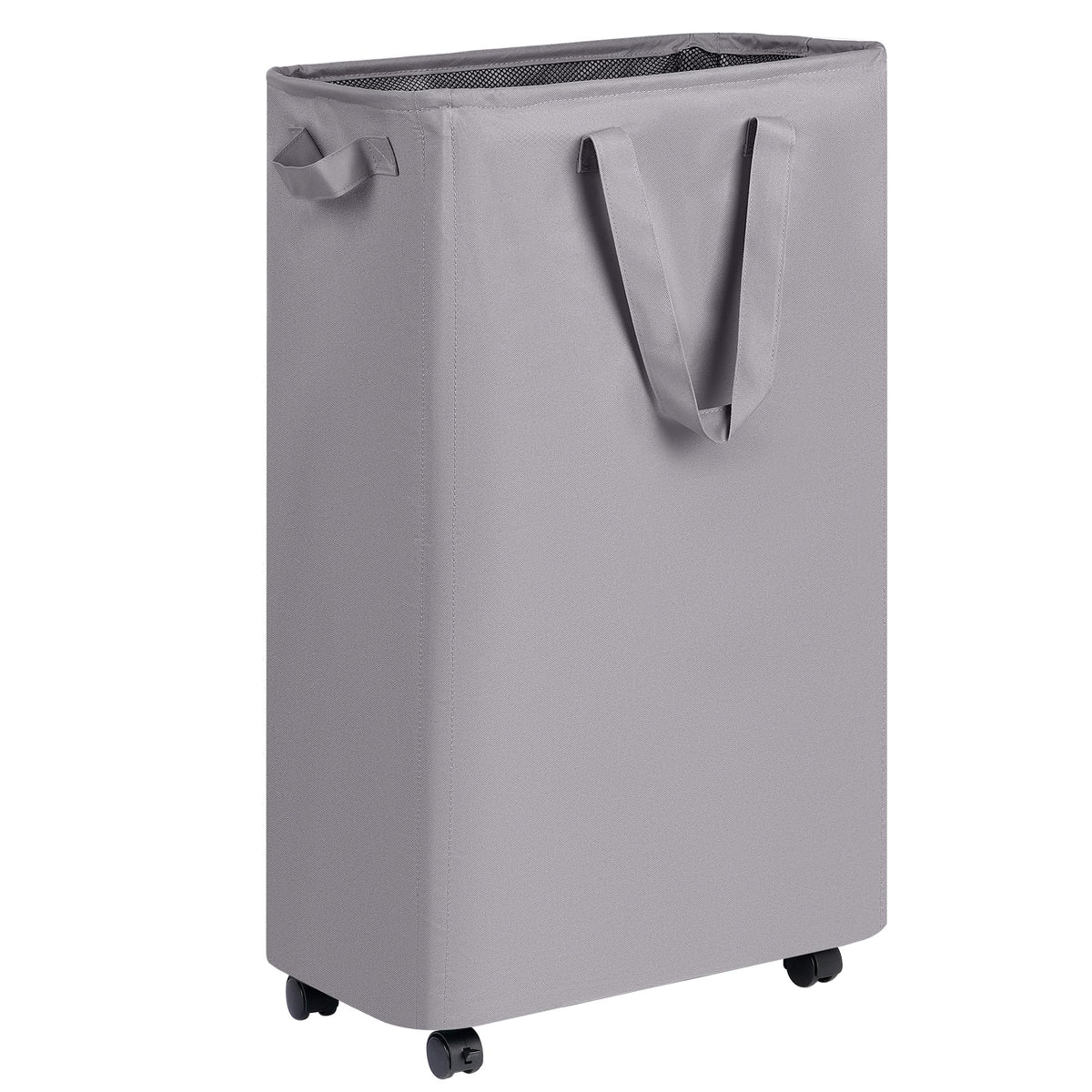 efluky Slim Laundry Hamper with Wheels, Rolling Laundry Basket for Clothes, Small Laundry Basket for Bedroom, Dorm and Laundry Room, 60L Beige