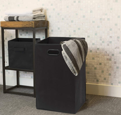 Simple Houseware Foldable Closet Laundry Hamper Basket, Black