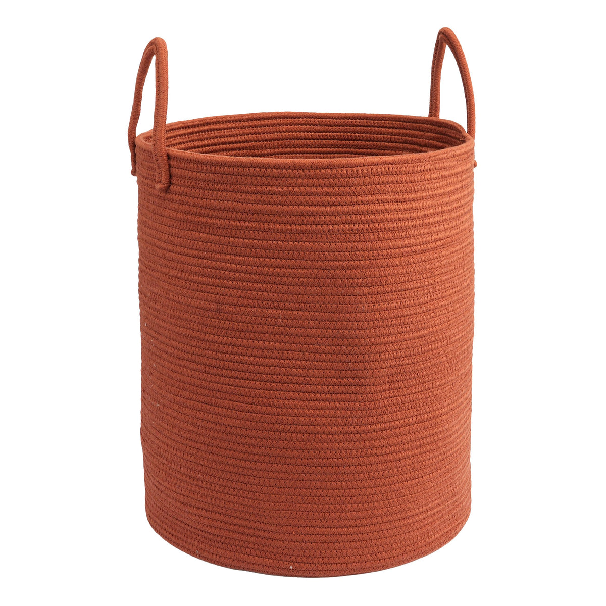 Woven Cotton Rope Laundry Basket, 15" x 20" Laundry Hamper, Oatmeal
